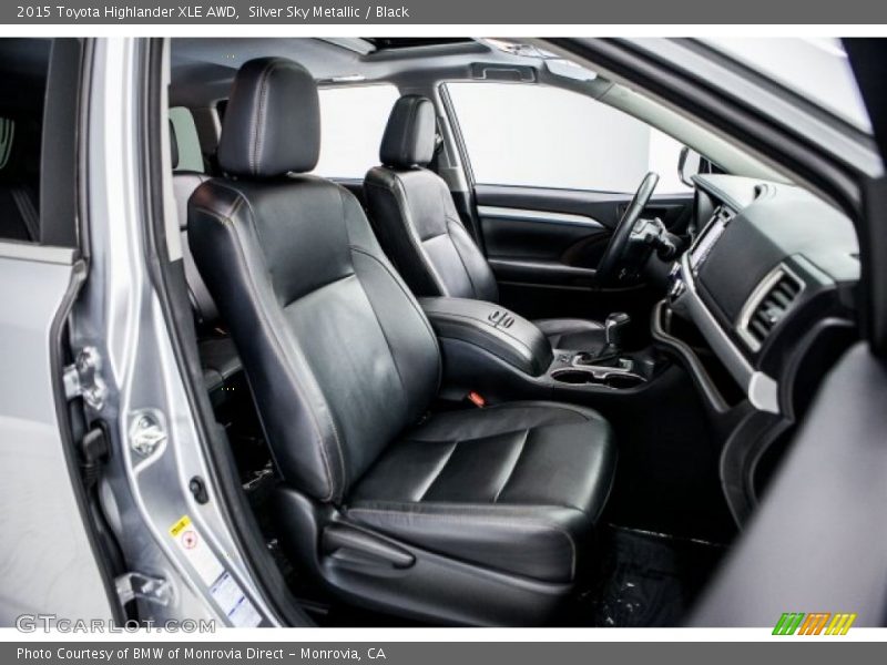 Silver Sky Metallic / Black 2015 Toyota Highlander XLE AWD