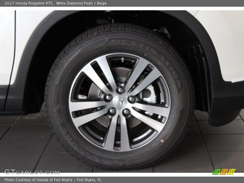 White Diamond Pearl / Beige 2017 Honda Ridgeline RTS