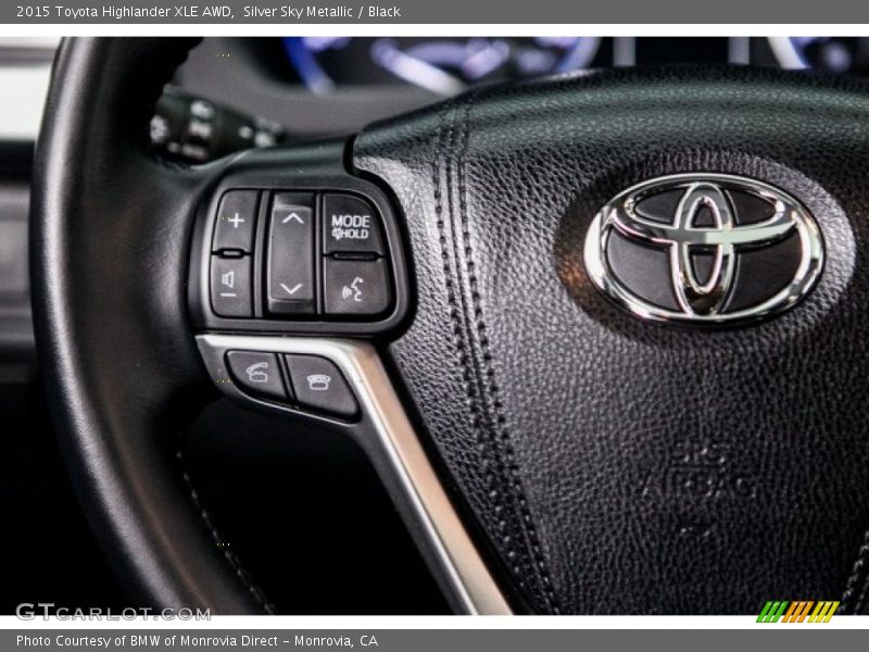 Silver Sky Metallic / Black 2015 Toyota Highlander XLE AWD
