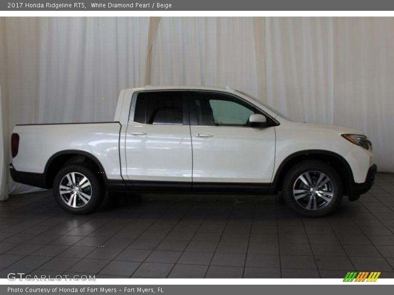 White Diamond Pearl / Beige 2017 Honda Ridgeline RTS