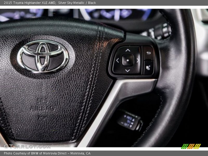 Silver Sky Metallic / Black 2015 Toyota Highlander XLE AWD