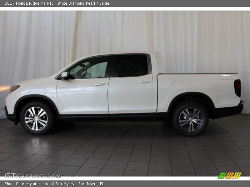 White Diamond Pearl / Beige 2017 Honda Ridgeline RTS