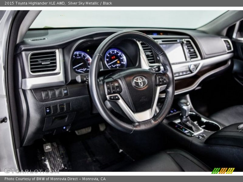 Silver Sky Metallic / Black 2015 Toyota Highlander XLE AWD