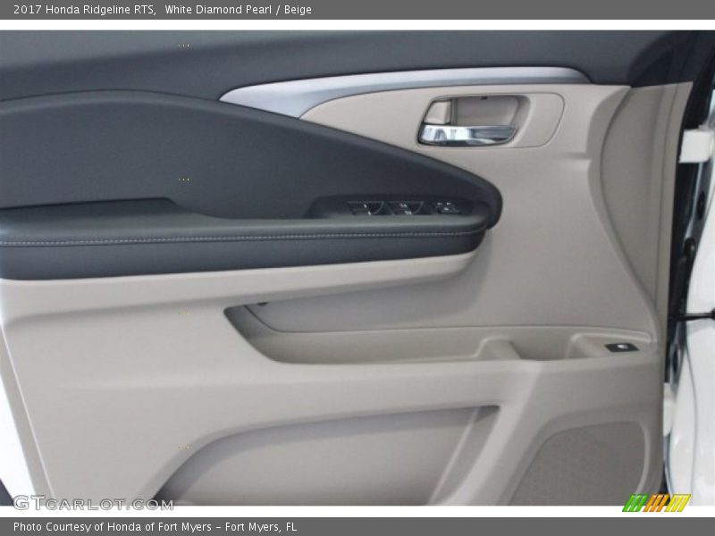 White Diamond Pearl / Beige 2017 Honda Ridgeline RTS
