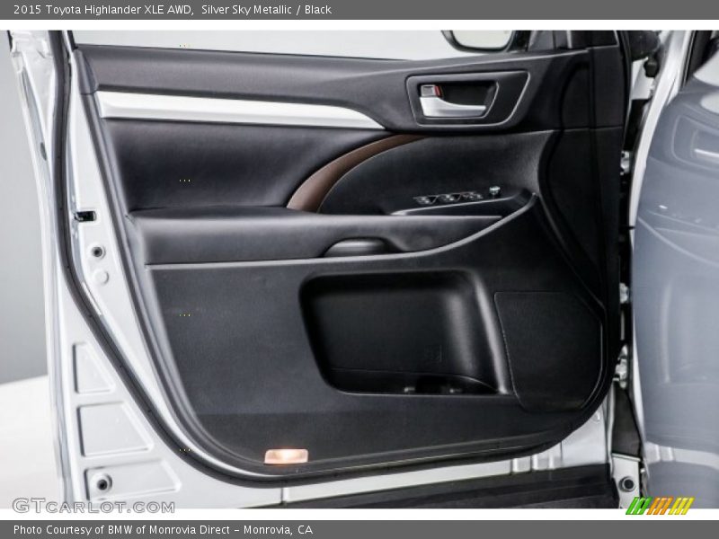 Silver Sky Metallic / Black 2015 Toyota Highlander XLE AWD