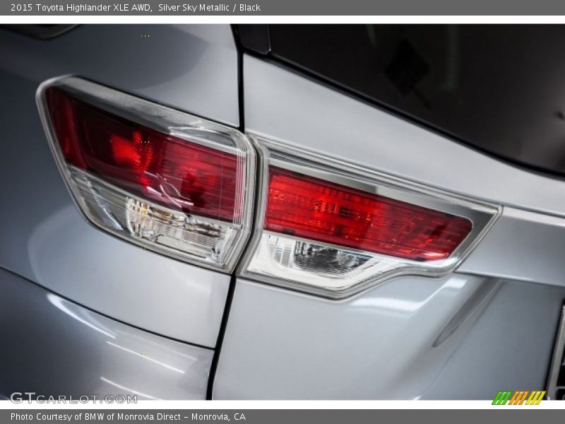 Silver Sky Metallic / Black 2015 Toyota Highlander XLE AWD