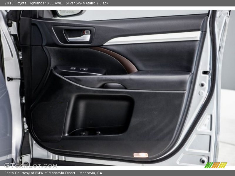 Silver Sky Metallic / Black 2015 Toyota Highlander XLE AWD