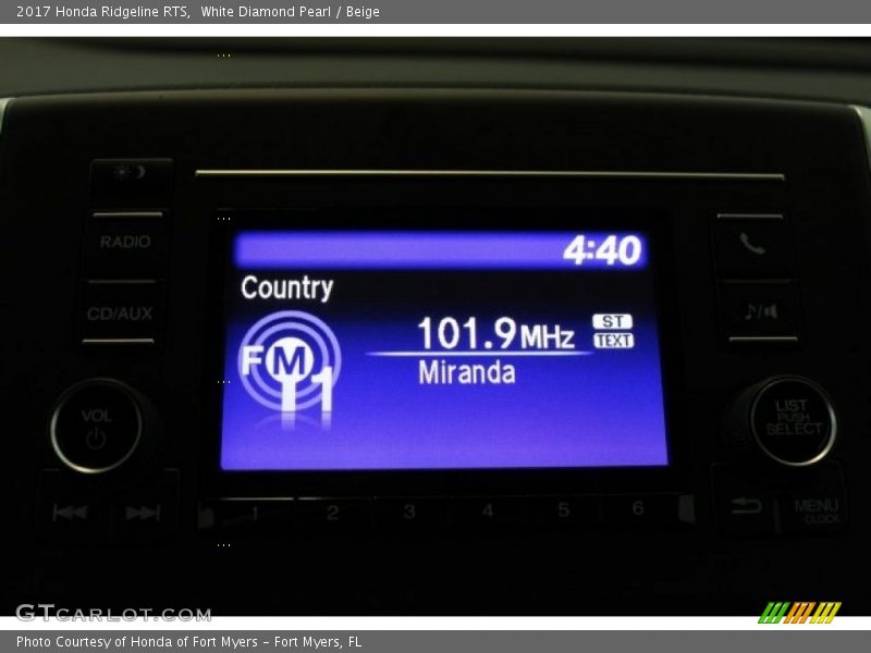 White Diamond Pearl / Beige 2017 Honda Ridgeline RTS