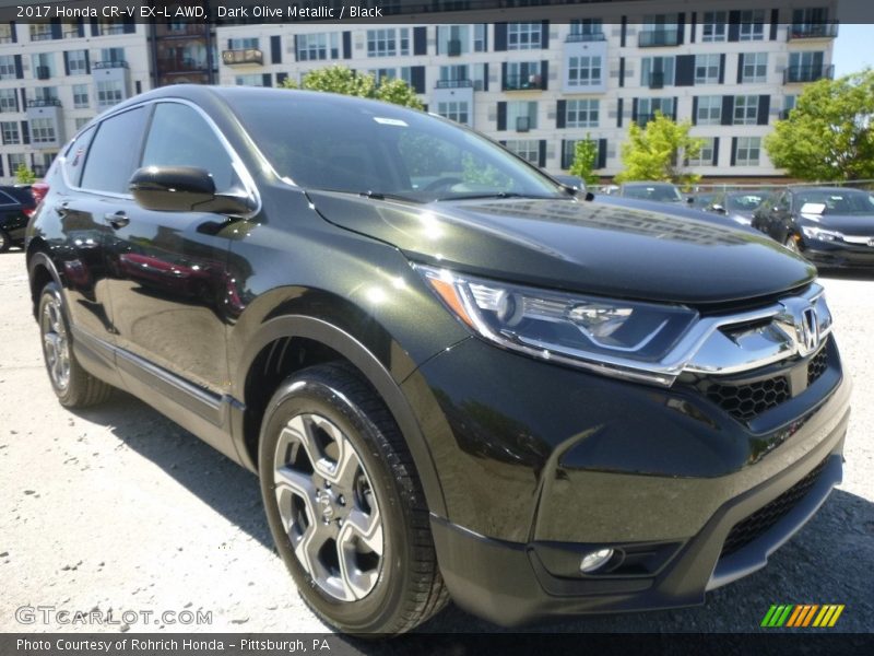 Dark Olive Metallic / Black 2017 Honda CR-V EX-L AWD