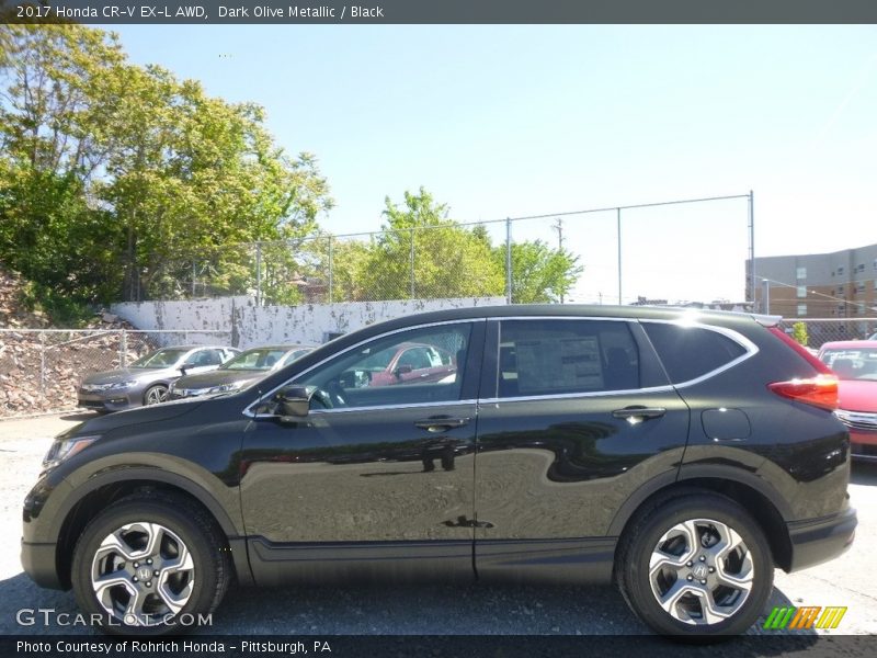 Dark Olive Metallic / Black 2017 Honda CR-V EX-L AWD