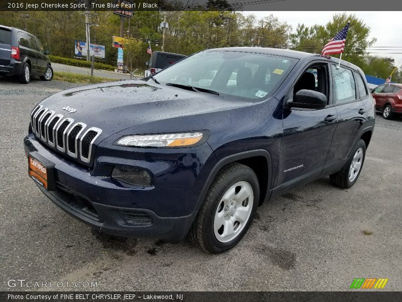 True Blue Pearl / Black 2016 Jeep Cherokee Sport