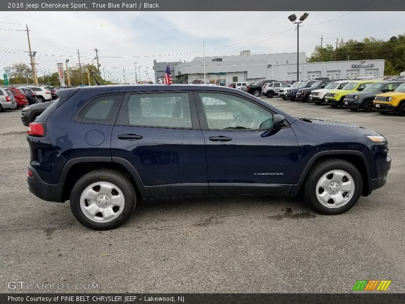 True Blue Pearl / Black 2016 Jeep Cherokee Sport