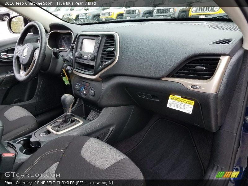 True Blue Pearl / Black 2016 Jeep Cherokee Sport