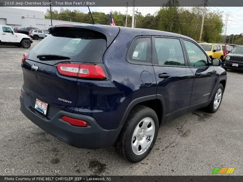 True Blue Pearl / Black 2016 Jeep Cherokee Sport