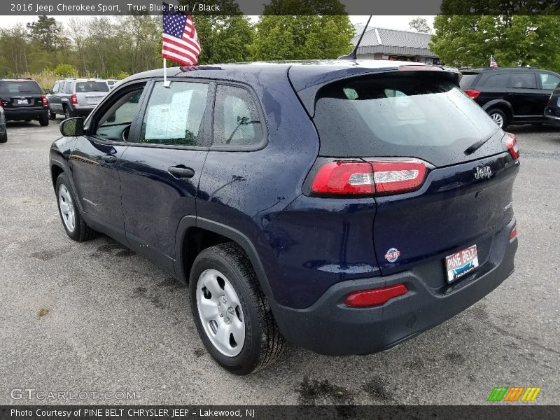 True Blue Pearl / Black 2016 Jeep Cherokee Sport