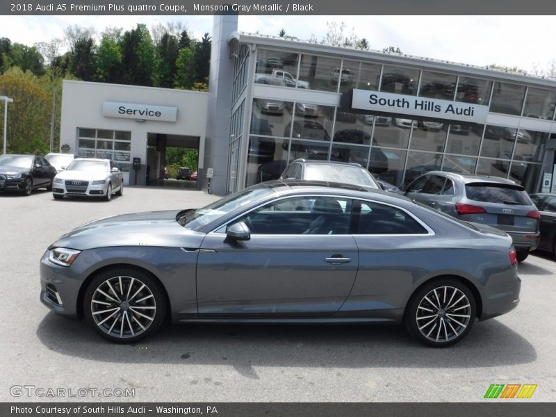 Monsoon Gray Metallic / Black 2018 Audi A5 Premium Plus quattro Coupe