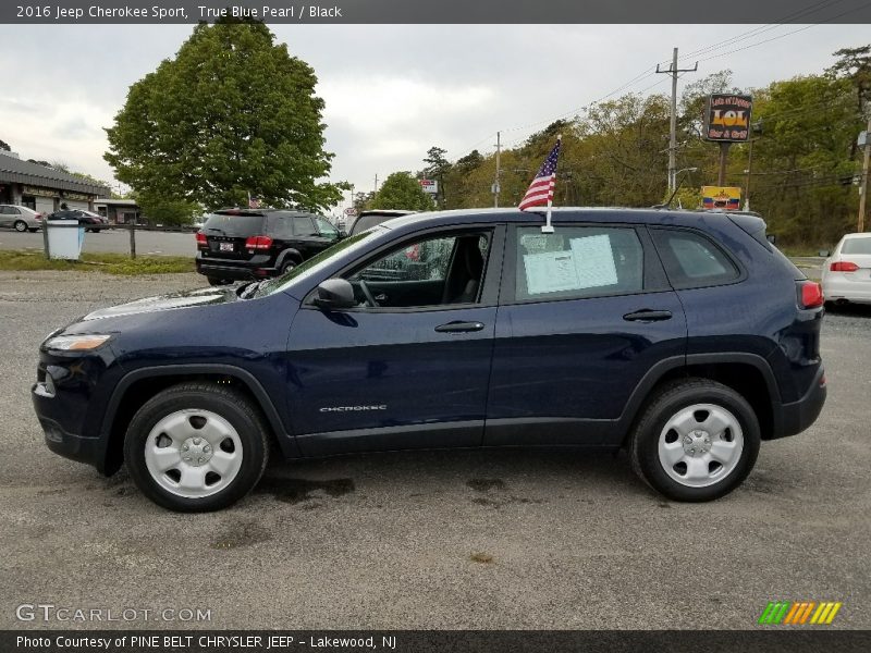 True Blue Pearl / Black 2016 Jeep Cherokee Sport