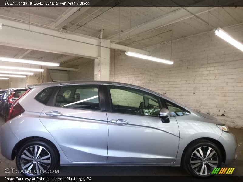 Lunar Silver Pearl / Black 2017 Honda Fit EX-L