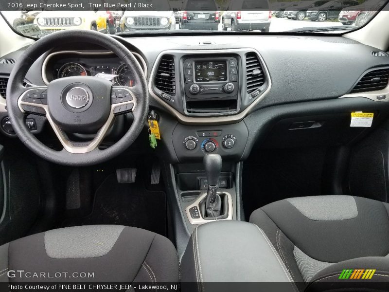 True Blue Pearl / Black 2016 Jeep Cherokee Sport