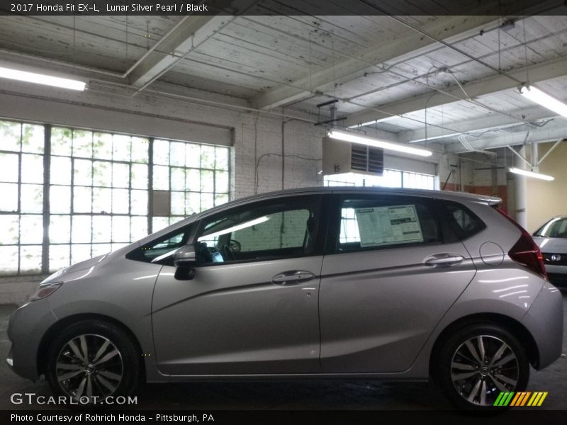 Lunar Silver Pearl / Black 2017 Honda Fit EX-L