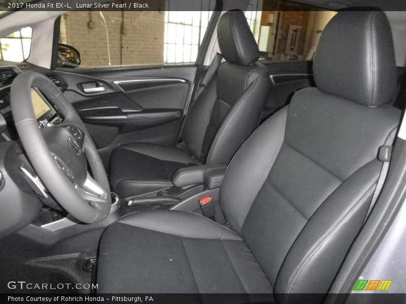 Lunar Silver Pearl / Black 2017 Honda Fit EX-L