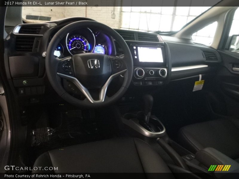 Lunar Silver Pearl / Black 2017 Honda Fit EX-L