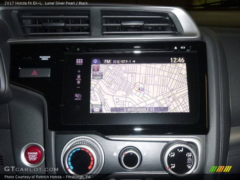 Lunar Silver Pearl / Black 2017 Honda Fit EX-L