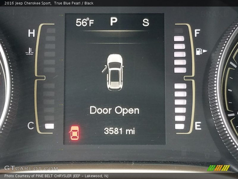 True Blue Pearl / Black 2016 Jeep Cherokee Sport