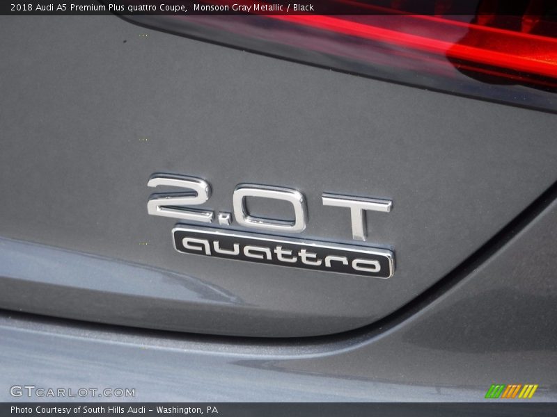 Monsoon Gray Metallic / Black 2018 Audi A5 Premium Plus quattro Coupe