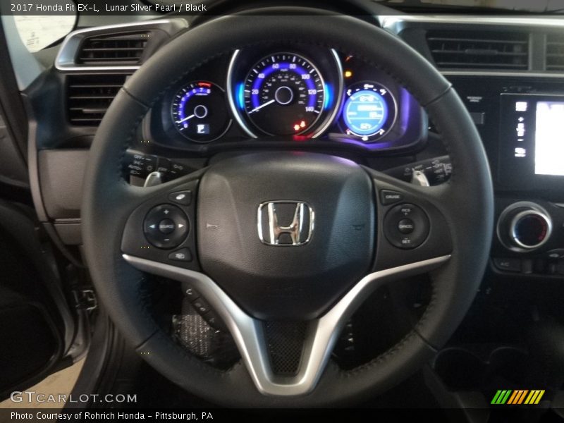 Lunar Silver Pearl / Black 2017 Honda Fit EX-L