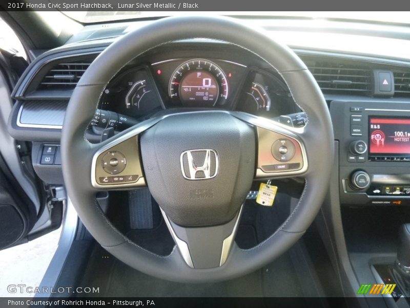 Lunar Silver Metallic / Black 2017 Honda Civic Sport Hatchback