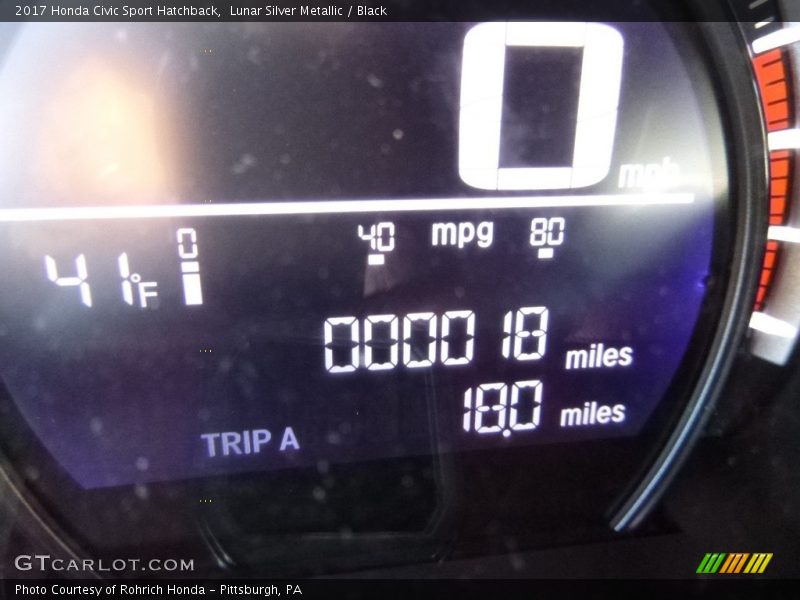 Lunar Silver Metallic / Black 2017 Honda Civic Sport Hatchback