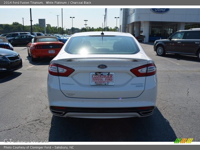 White Platinum / Charcoal Black 2014 Ford Fusion Titanium
