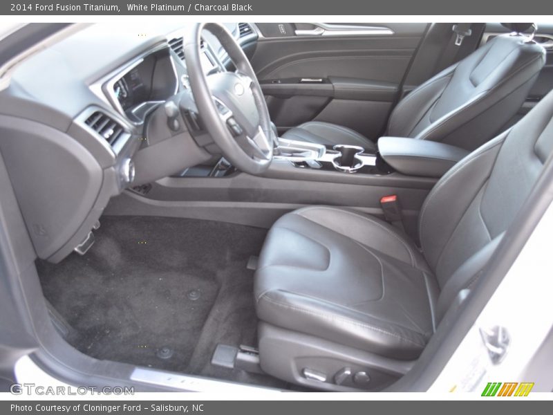 White Platinum / Charcoal Black 2014 Ford Fusion Titanium