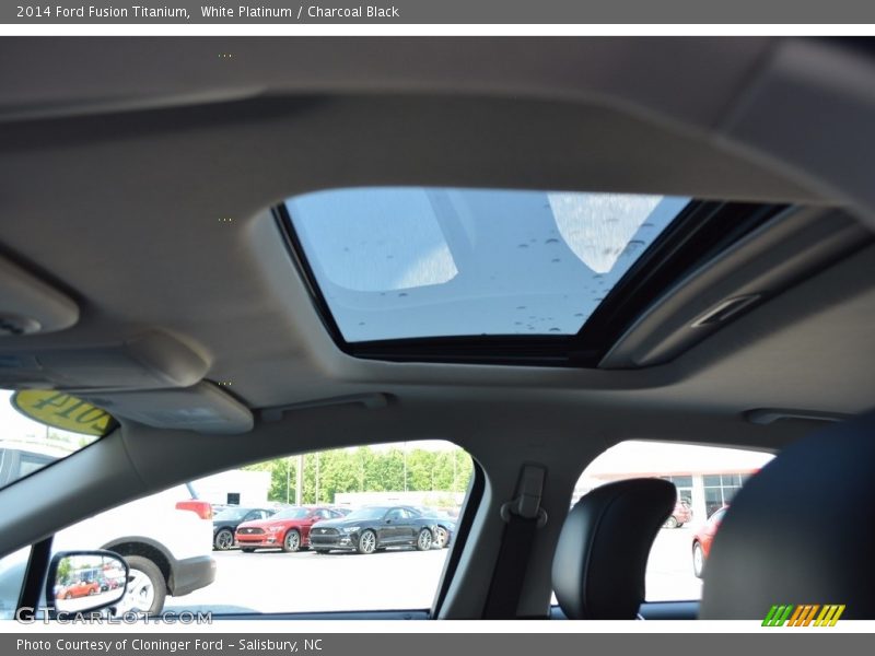 White Platinum / Charcoal Black 2014 Ford Fusion Titanium