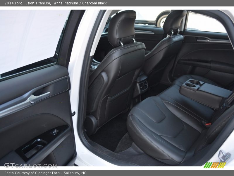 White Platinum / Charcoal Black 2014 Ford Fusion Titanium