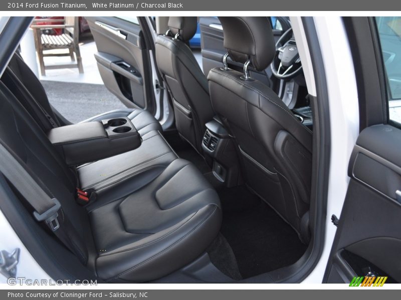 White Platinum / Charcoal Black 2014 Ford Fusion Titanium