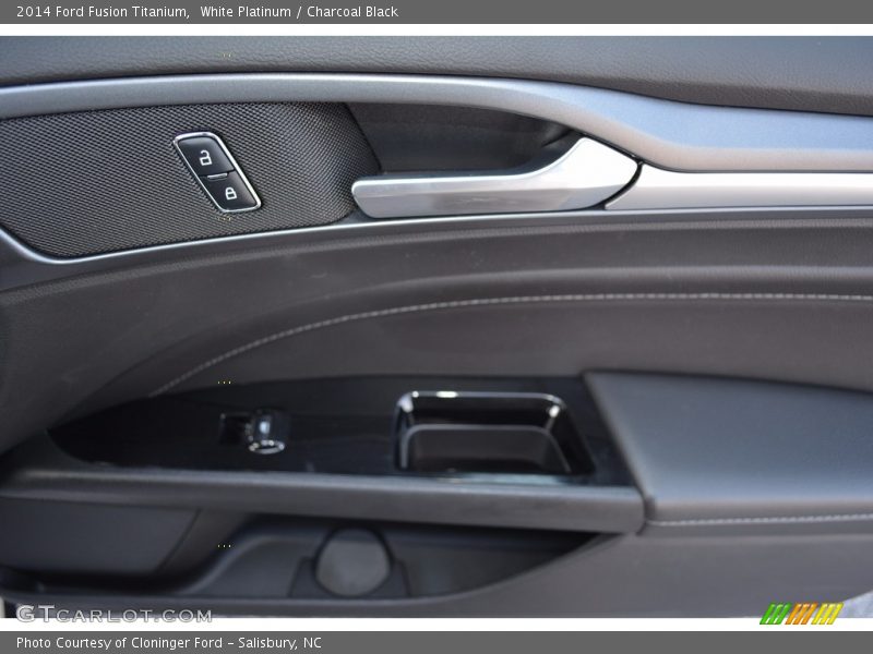 White Platinum / Charcoal Black 2014 Ford Fusion Titanium