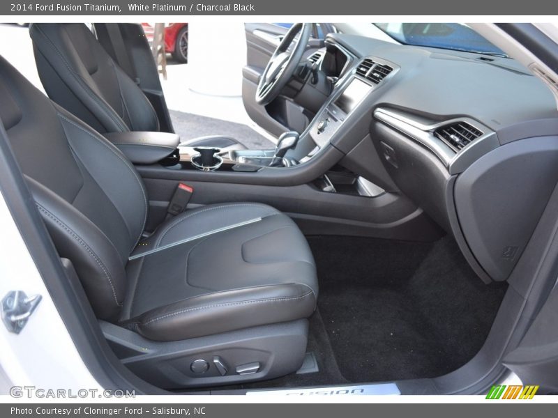 White Platinum / Charcoal Black 2014 Ford Fusion Titanium