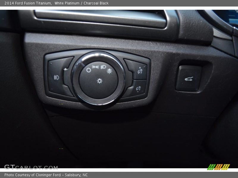 White Platinum / Charcoal Black 2014 Ford Fusion Titanium