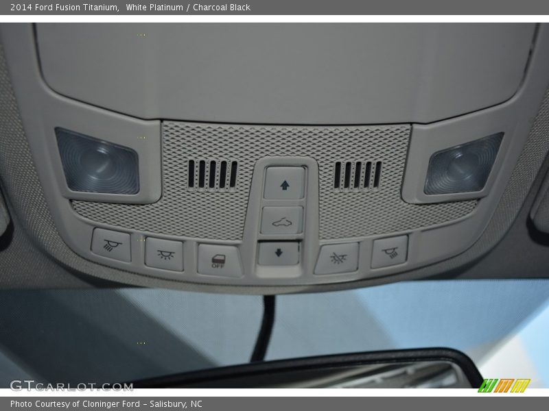 White Platinum / Charcoal Black 2014 Ford Fusion Titanium