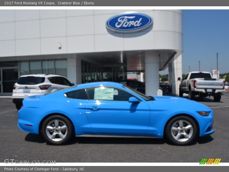 Grabber Blue / Ebony 2017 Ford Mustang V6 Coupe