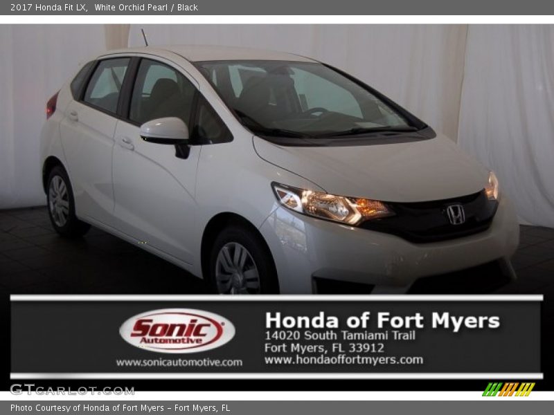 White Orchid Pearl / Black 2017 Honda Fit LX