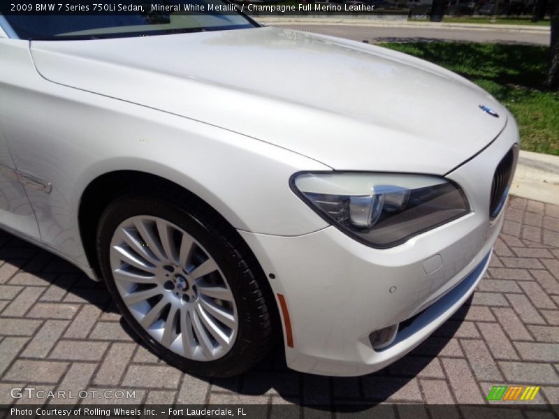 Mineral White Metallic / Champagne Full Merino Leather 2009 BMW 7 Series 750Li Sedan