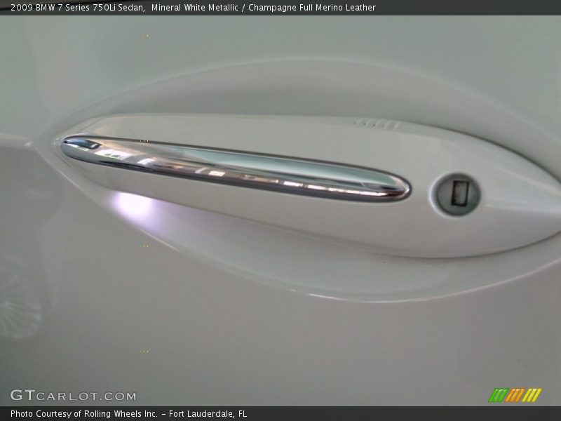 Mineral White Metallic / Champagne Full Merino Leather 2009 BMW 7 Series 750Li Sedan