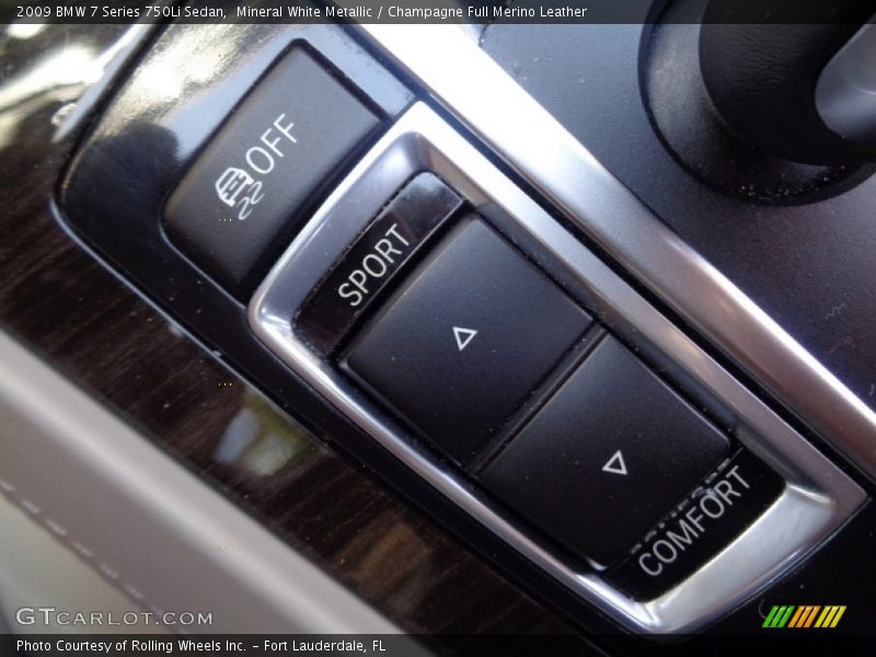 Mineral White Metallic / Champagne Full Merino Leather 2009 BMW 7 Series 750Li Sedan