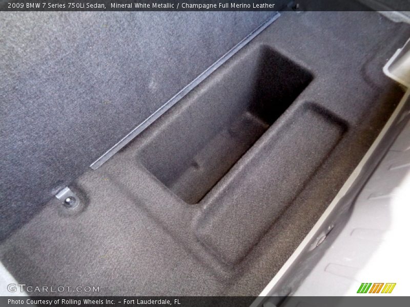 Mineral White Metallic / Champagne Full Merino Leather 2009 BMW 7 Series 750Li Sedan