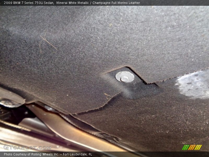 Mineral White Metallic / Champagne Full Merino Leather 2009 BMW 7 Series 750Li Sedan