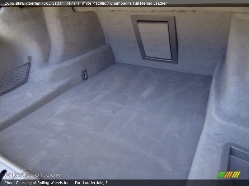 Mineral White Metallic / Champagne Full Merino Leather 2009 BMW 7 Series 750Li Sedan