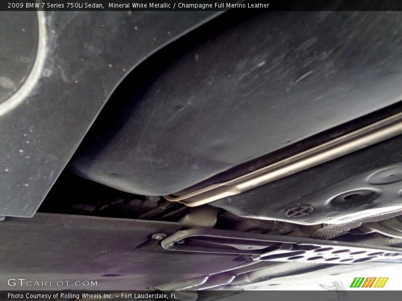 Mineral White Metallic / Champagne Full Merino Leather 2009 BMW 7 Series 750Li Sedan